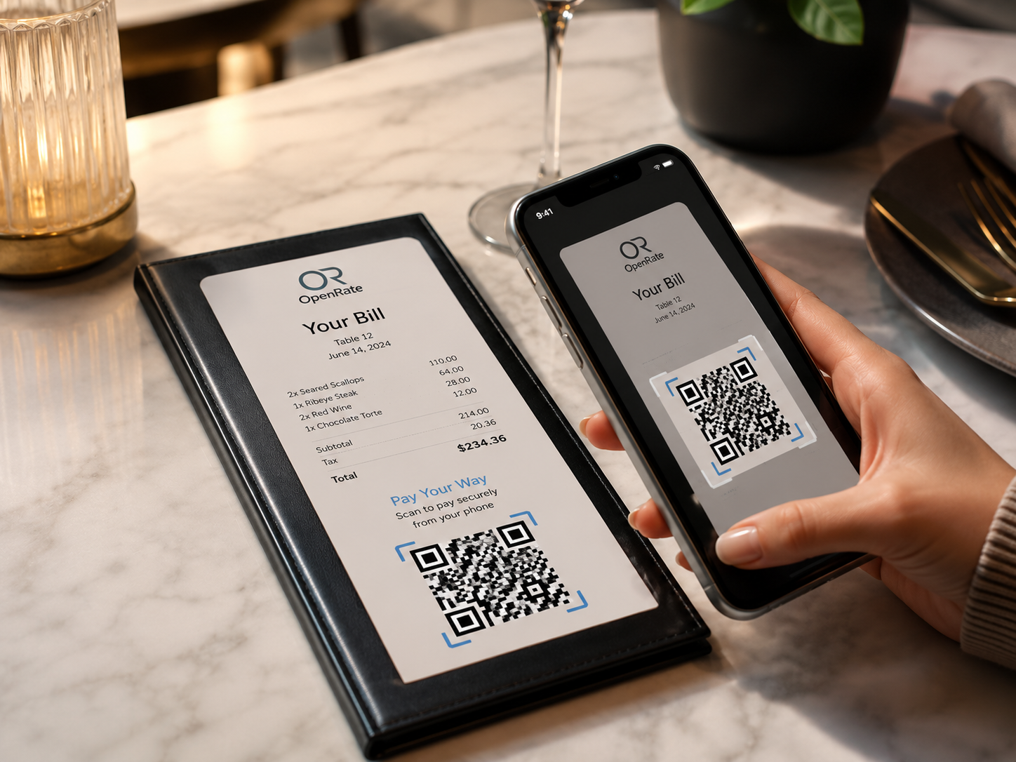 QR code on the bill